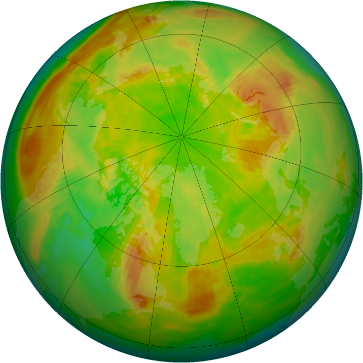Arctic ozone map for 31 May 1988